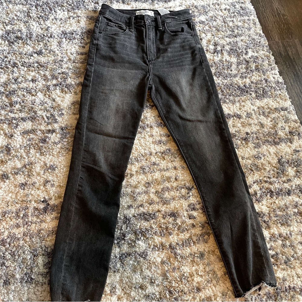 High rise super skinny ankle jeans